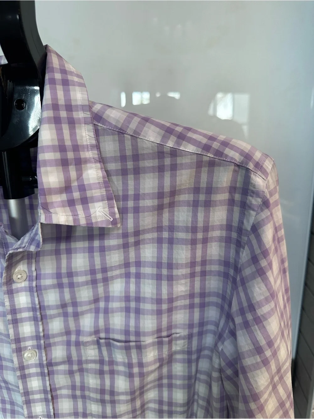 J. Crew Light Weight Lavender Plaid Button-Down Shirt